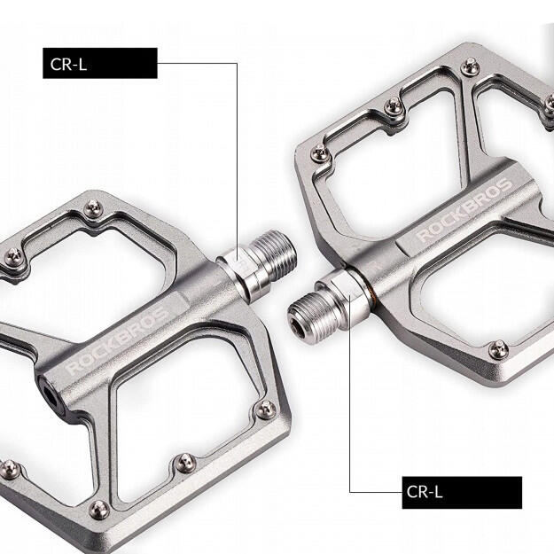 Pedały rowerowe aluminiowe z pinami tytan Rockbros K203TI 5/7