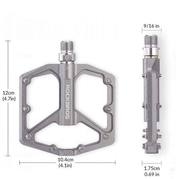 Pedały rowerowe aluminiowe z pinami tytan Rockbros K203TI 4/7
