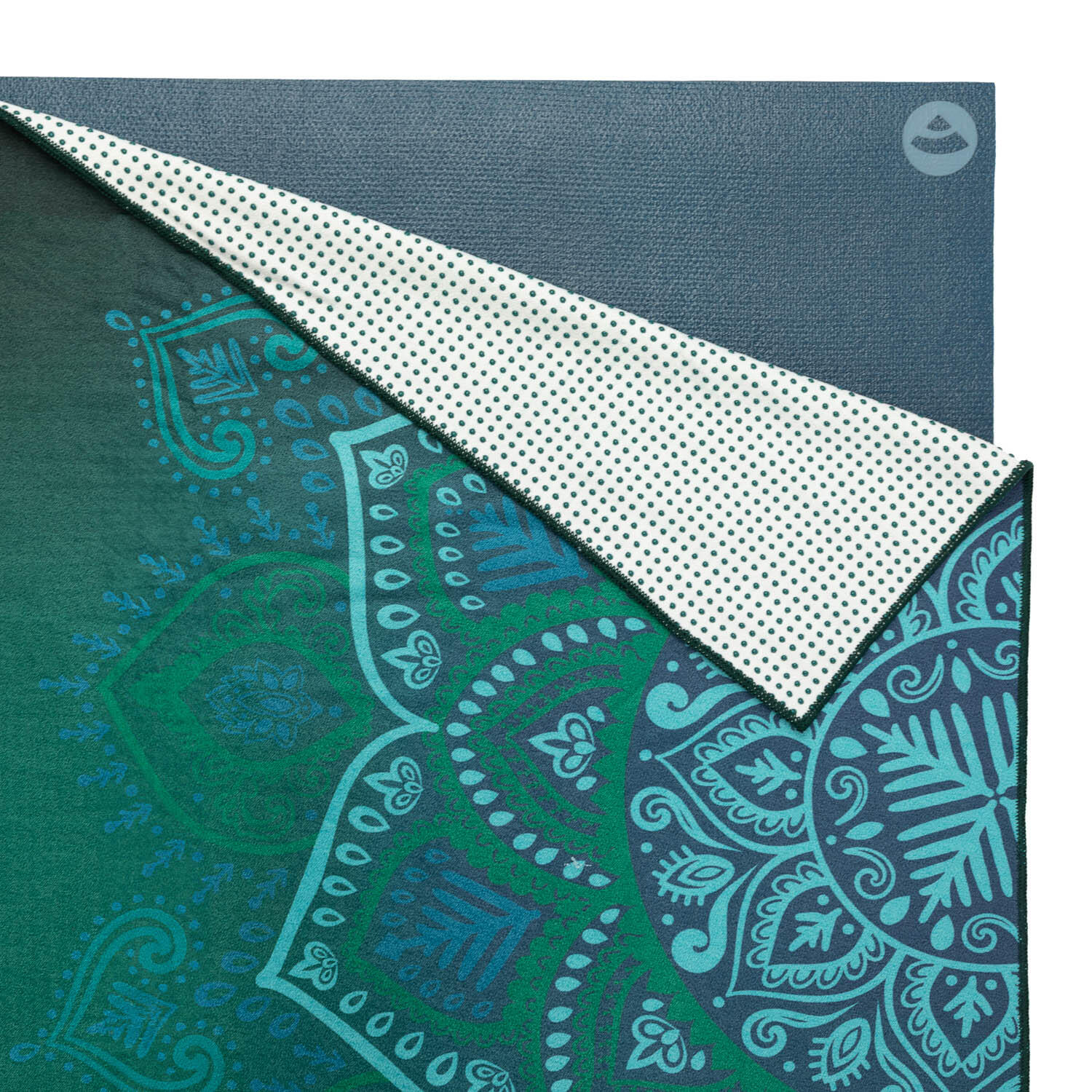 Ręcznik do jogi GRIP2 Mandale Jungle Green 183 x 61 cm