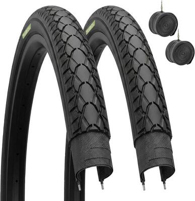2 banden 28x1 1/2(40-635)+binnenbanden, banden fiets 28x1/2 neriev