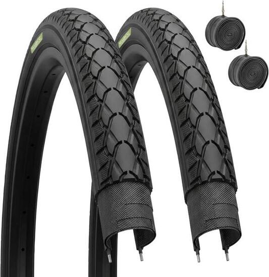 2 banden 28x1 1/2(40-635)+binnenbanden, banden fiets 28x1/2 neriEV