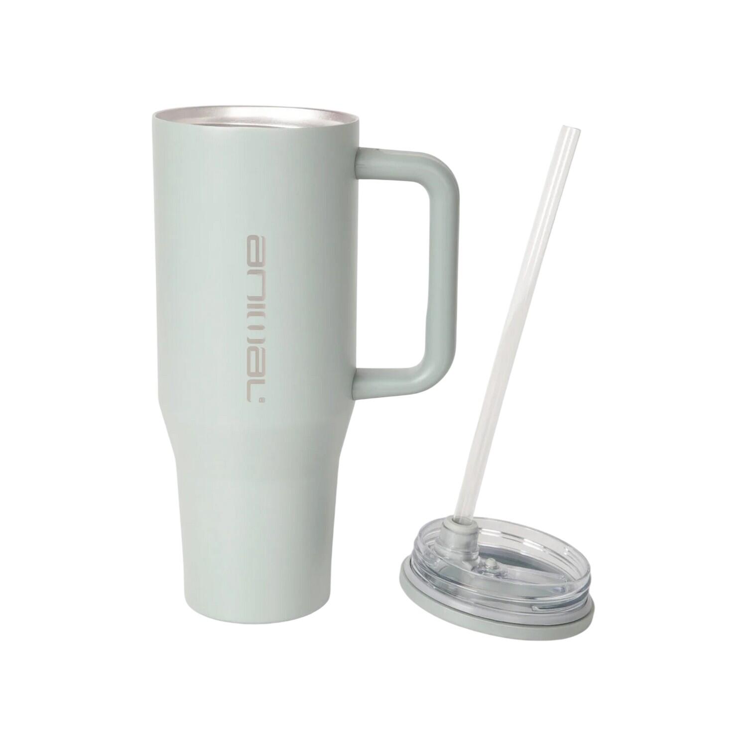 Trinkbecher, Reise, 1,1 L Damen und Herren Blassgrün 3/4