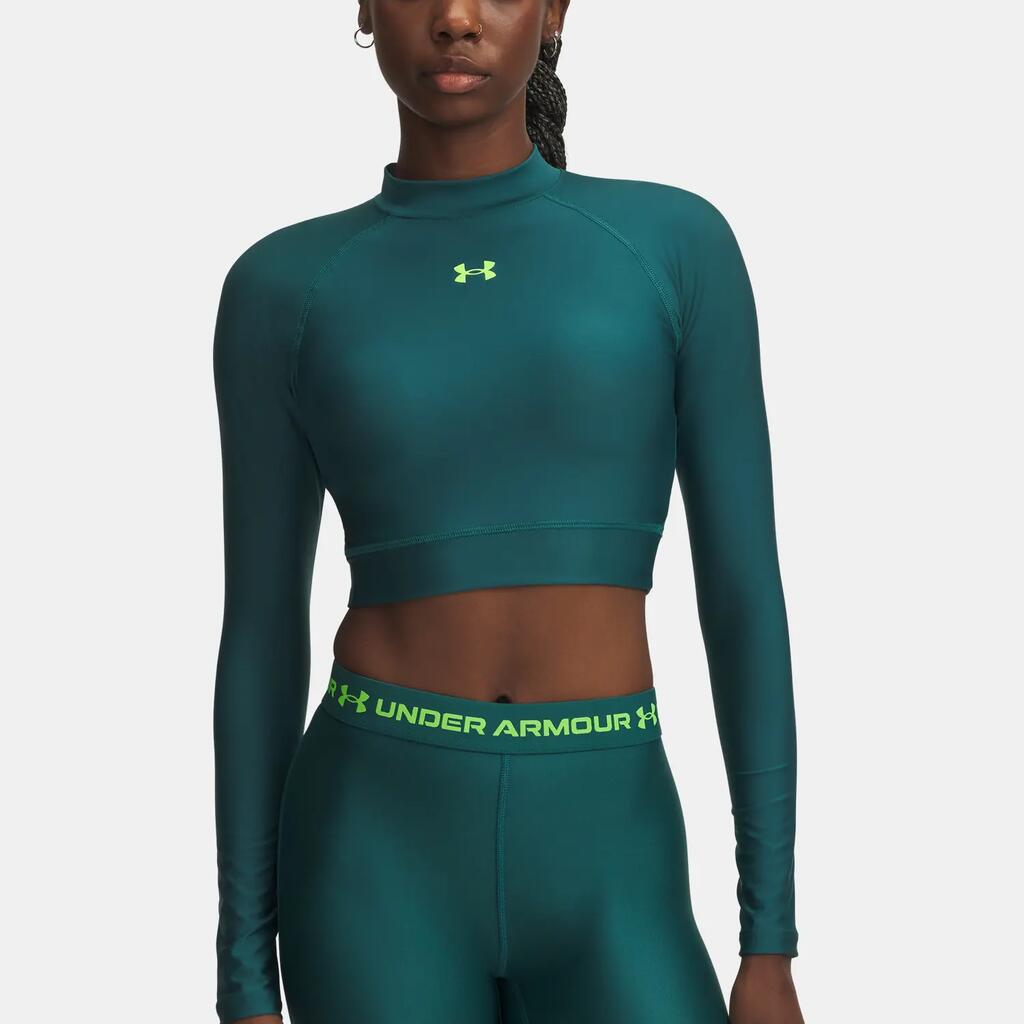 Under Armour HeatGear Women's Long Sleeve Crop Mock Training Top