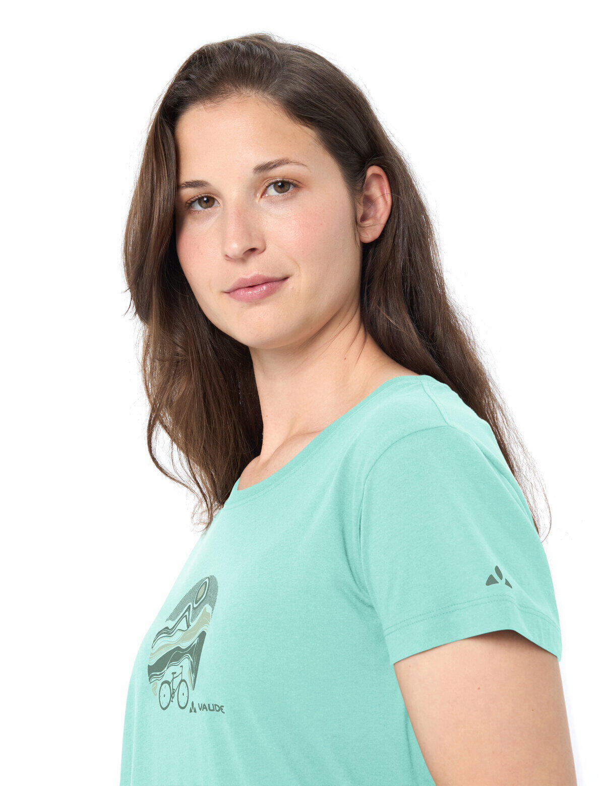 Camiseta de ciclista para mujer con cuello en V 6/7