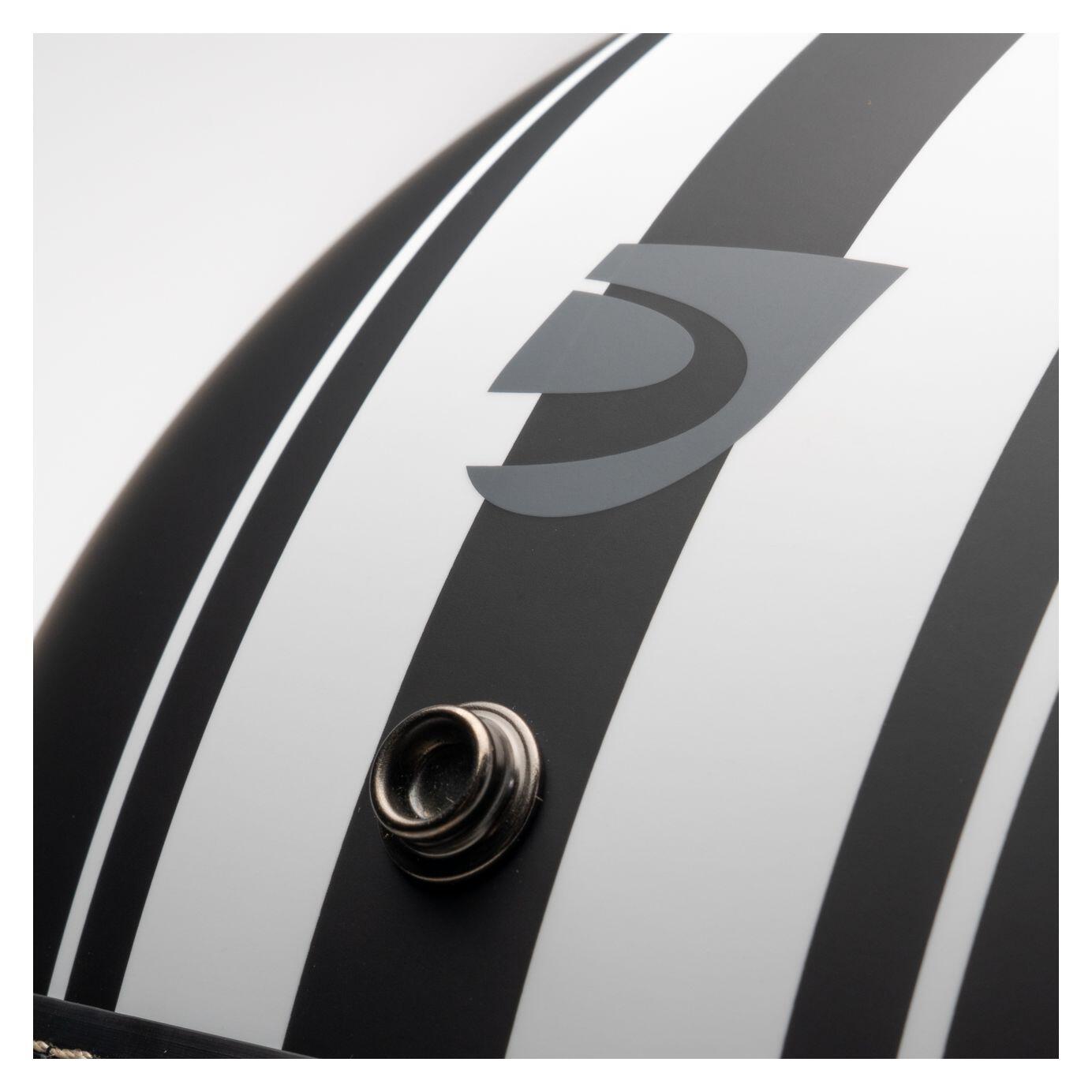 MOTOBLOUZ Casque JET ELEMENT STRIPE Black pour Scooter Vélo Trottinette 7/7