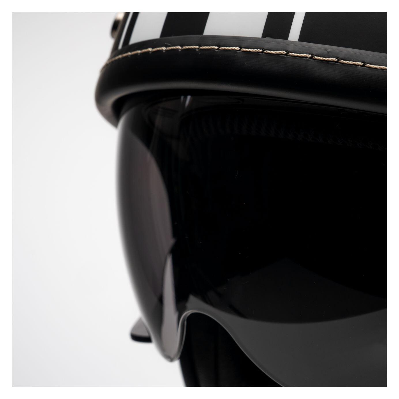 MOTOBLOUZ Casque JET ELEMENT STRIPE Black pour Scooter Vélo Trottinette 6/7