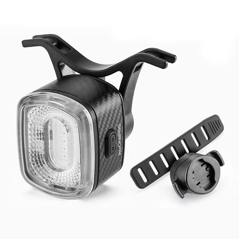 Lampka rowerowa tylna Rockbros Q4 LED USB IPX6 ze światłem STOP na sztycę 4/6