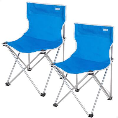 Aktive Sedia da campeggio pieghevole 43x43x71 cm blu con maniglia