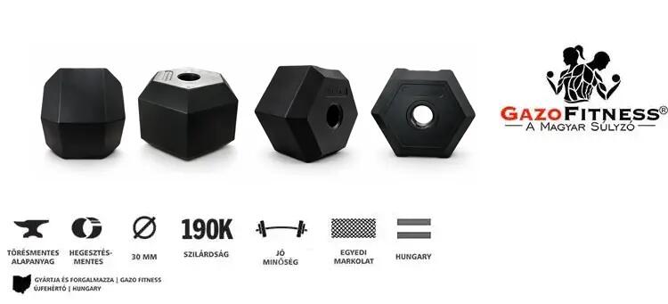 GazoFitness® Állítható hatszögletű Kézi Súlyzó – 2×7,5 kg (Összesen: 15 kg) 6/7