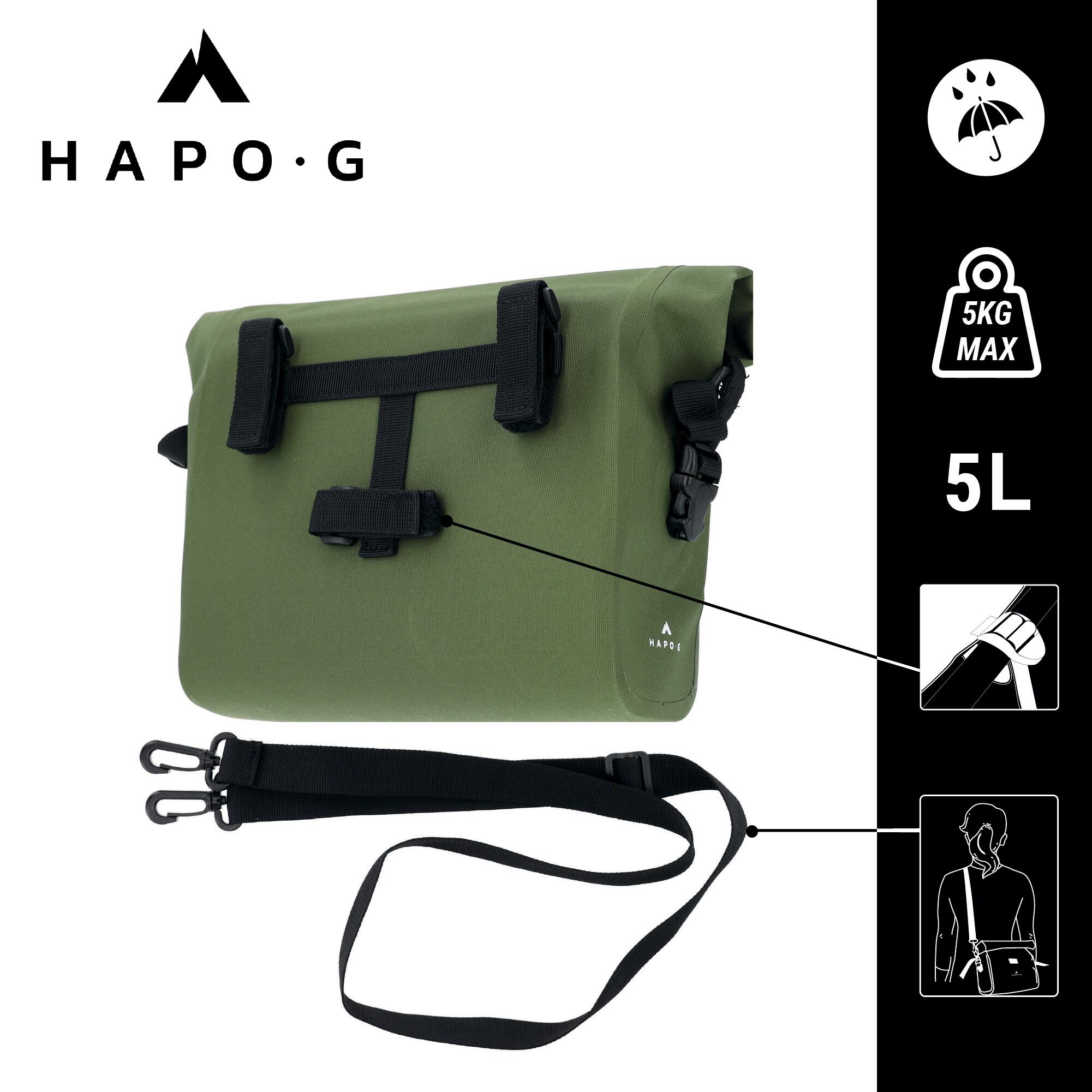 Sacoche de guidon imperméable 5L Kaki 3/6