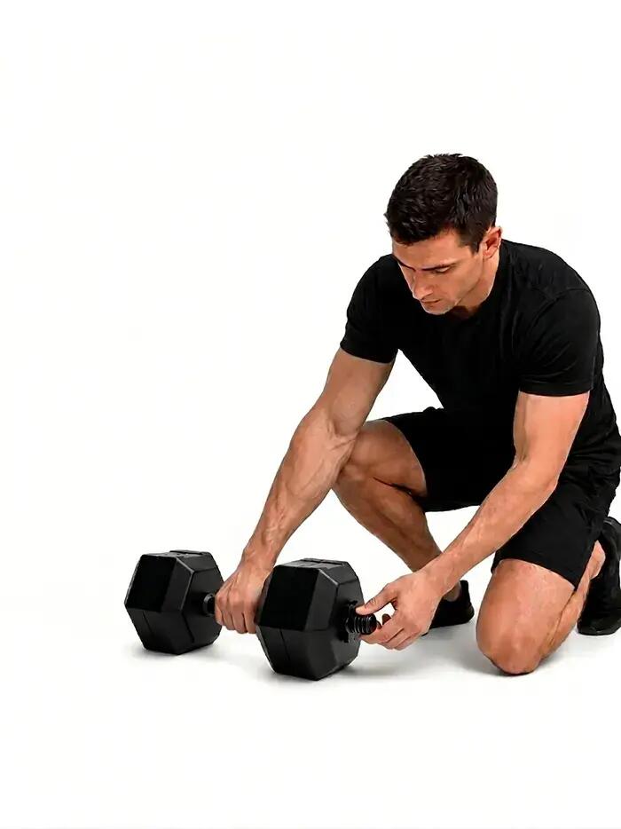 GazoFitness® Állítható Hatszögletű Kézi Súlyzó Csomag – 2×7,5 kg / 2×9,5 kg 5/7