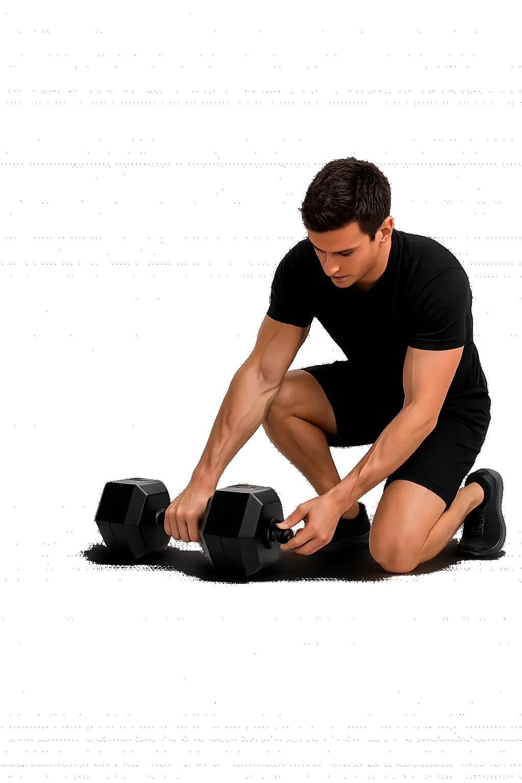 GazoFitness® Állítható Hatszögletű Kézi Súlyzó 2×11,5 kg (Összesen: 23 kg) 6/6