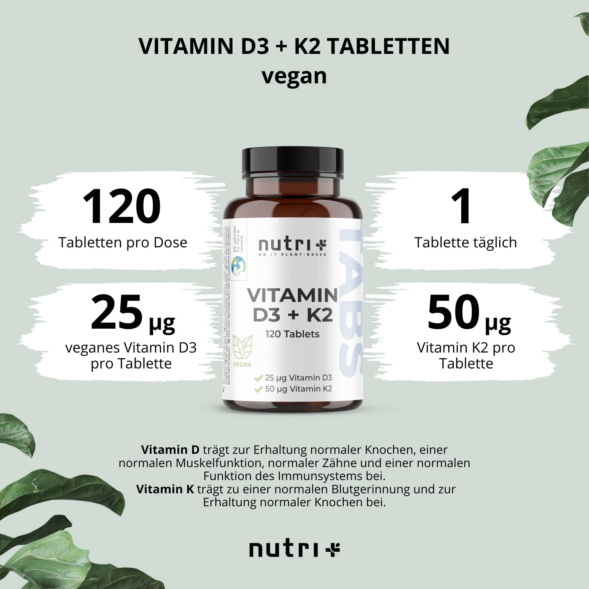 Vitamin D3 + K2 120 Tabletten 3/5