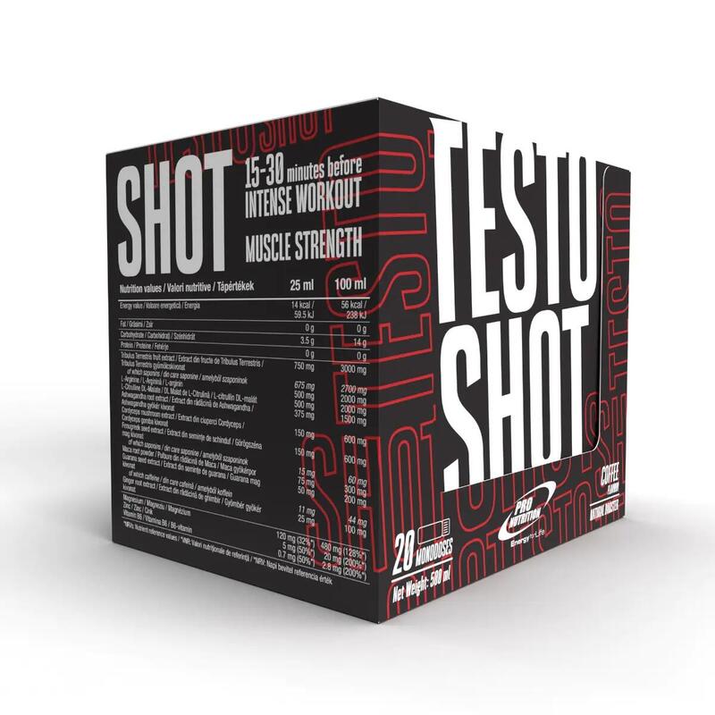 Extracte naturale, Testo Shot, 20 monodoze x 25 ml