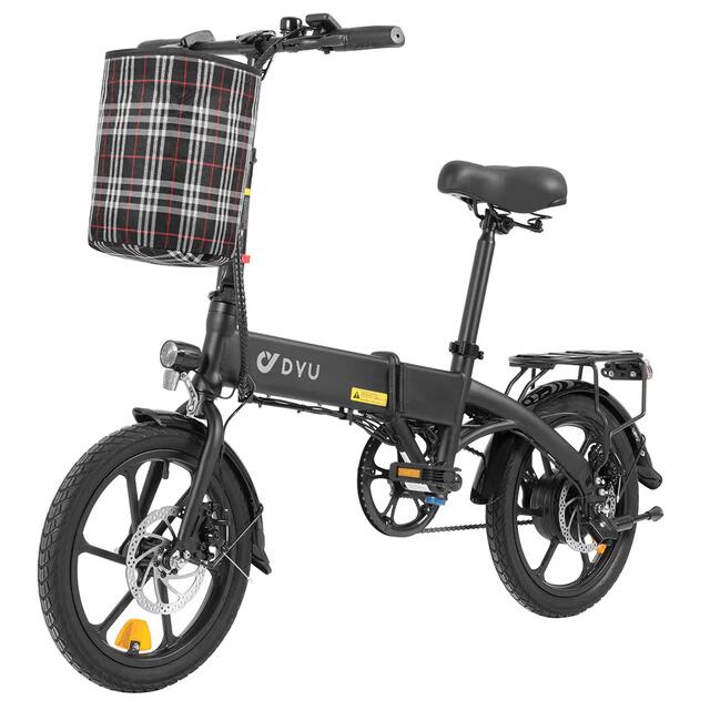 Electric Bike 16" 250W Motor 36V 7.5Ah Battery 60km Range with Basket