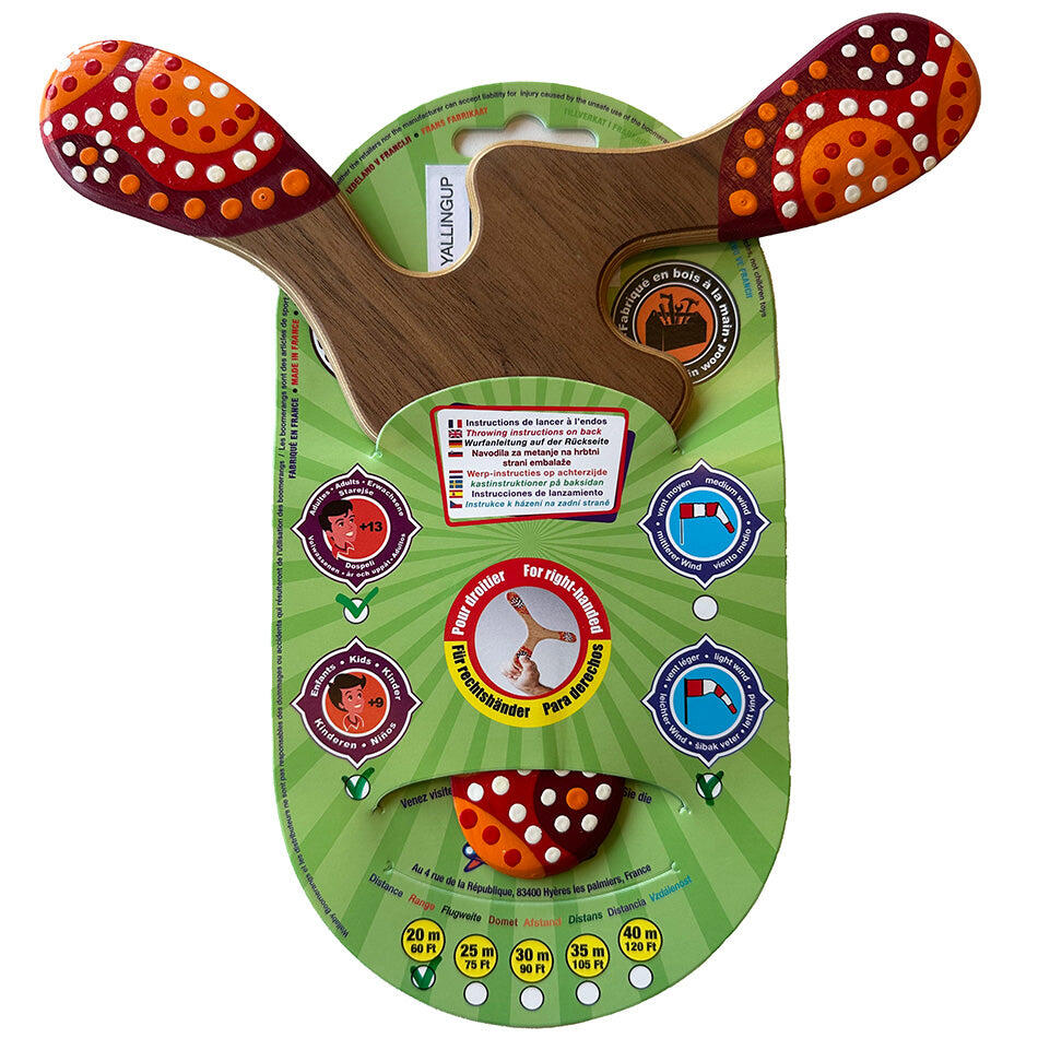 Boomerang peint à la main Wallaby Boomerang Yallingup WB105 Bois 22 cm 2/3