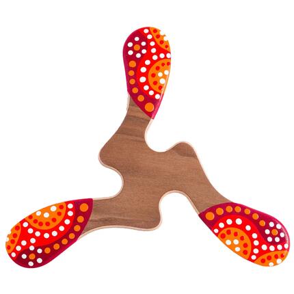 Boomerang peint à la main Wallaby Boomerang Yallingup WB105 Bois 22 cm