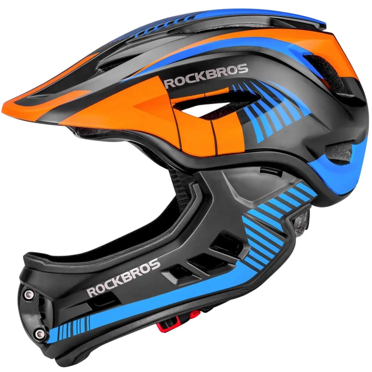 Kask dziecięcy z odpinaną osłoną podbródka FULL FACE off-road Rockbros 2/7