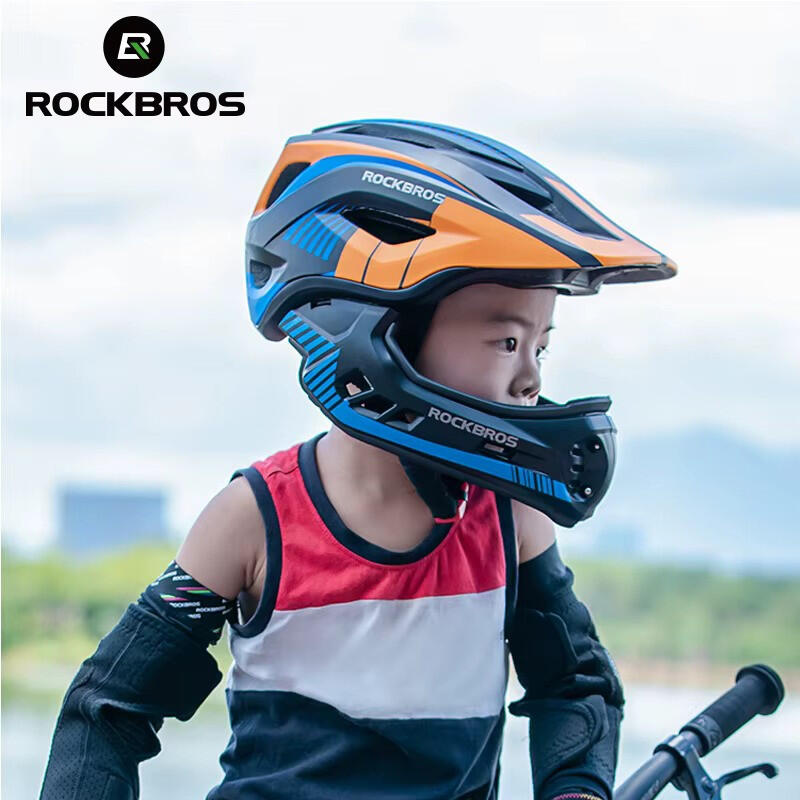 Kask dziecięcy z odpinaną osłoną podbródka FULL FACE off-road Rockbros 7/7