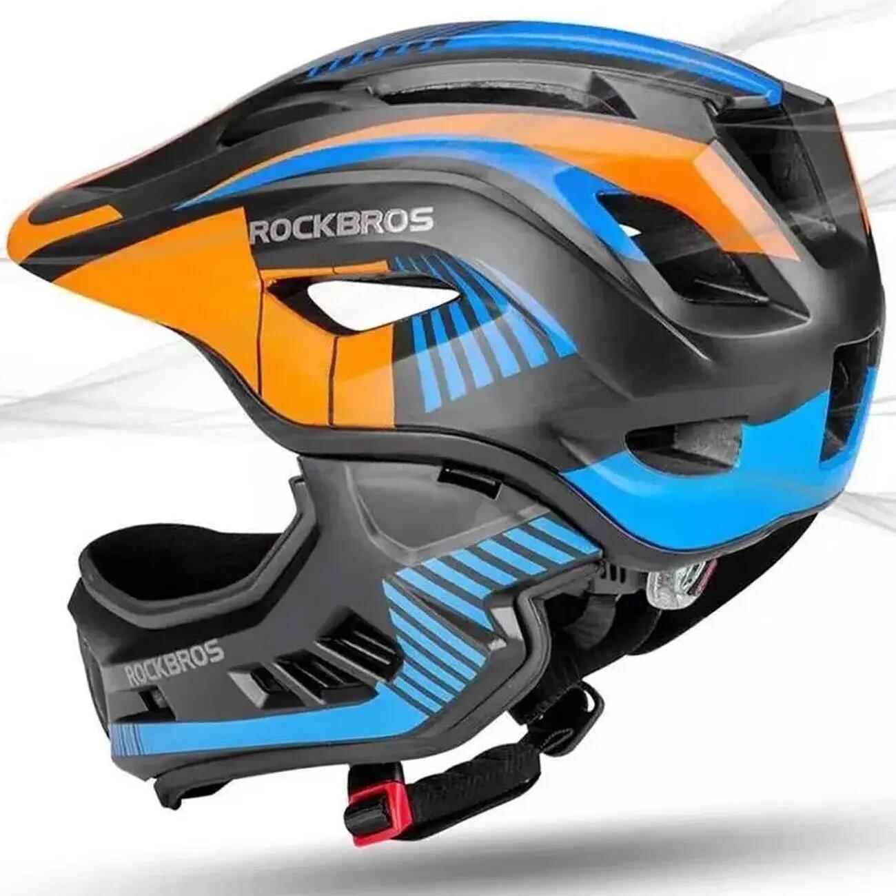Kask dziecięcy z odpinaną osłoną podbródka FULL FACE off-road Rockbros 4/7