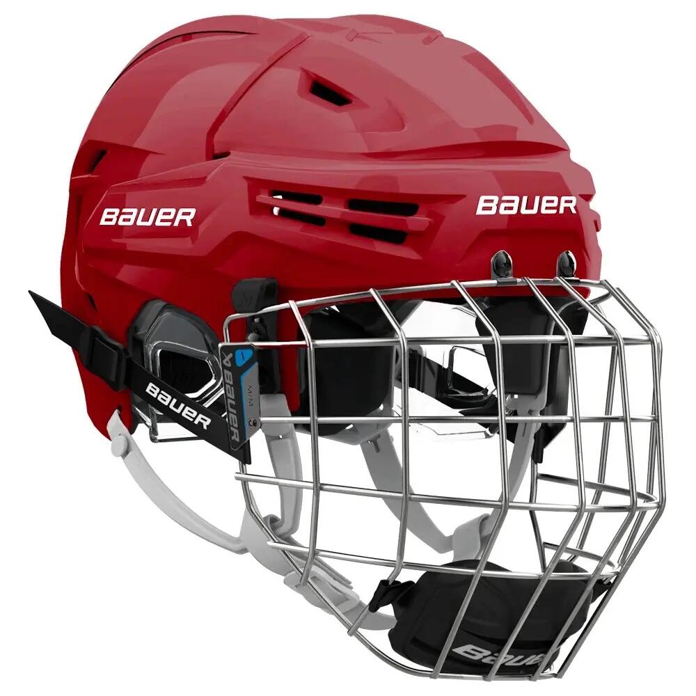 BAUER Re-Akt 65 Red adult Hockey Helmet Combo