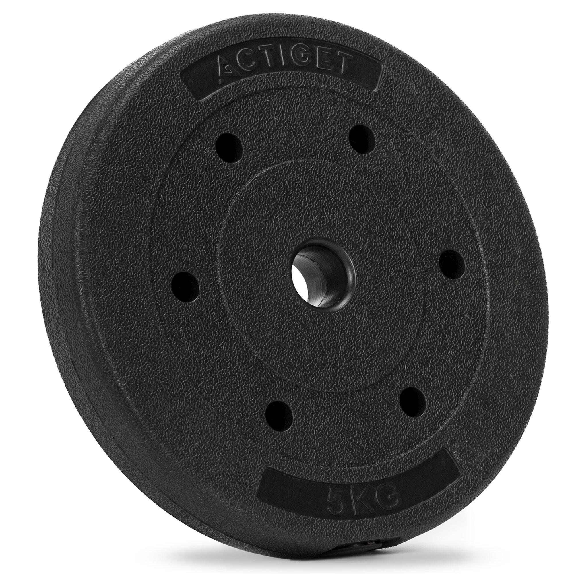 Obciążenia bitumiczne Actiget 2x5 kg talerze kompozytowe 29 mm do sztangi hantli 6/7