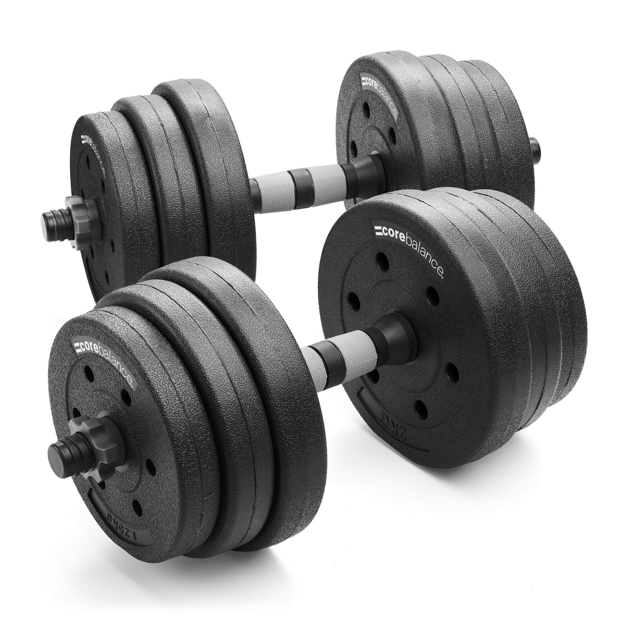 CORE BALANCE Core Balance Adjustable Dumbbell Set 15kg 20kg 25kg Spinlock Home Gym Weights
