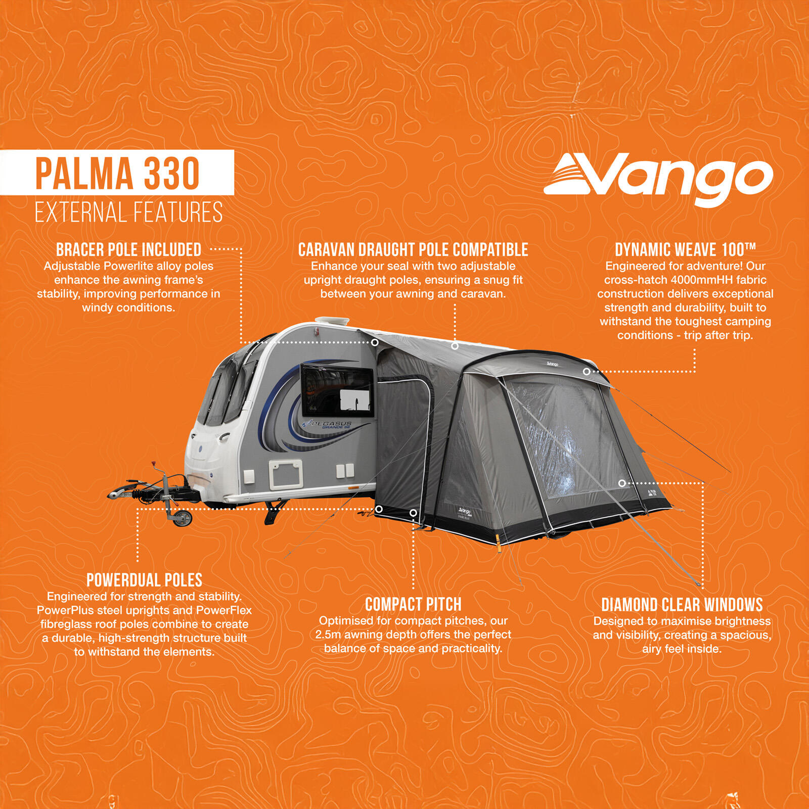 Palma 330 luifel voor campers caravans bussen en motorhomes campingluifel 4/7
