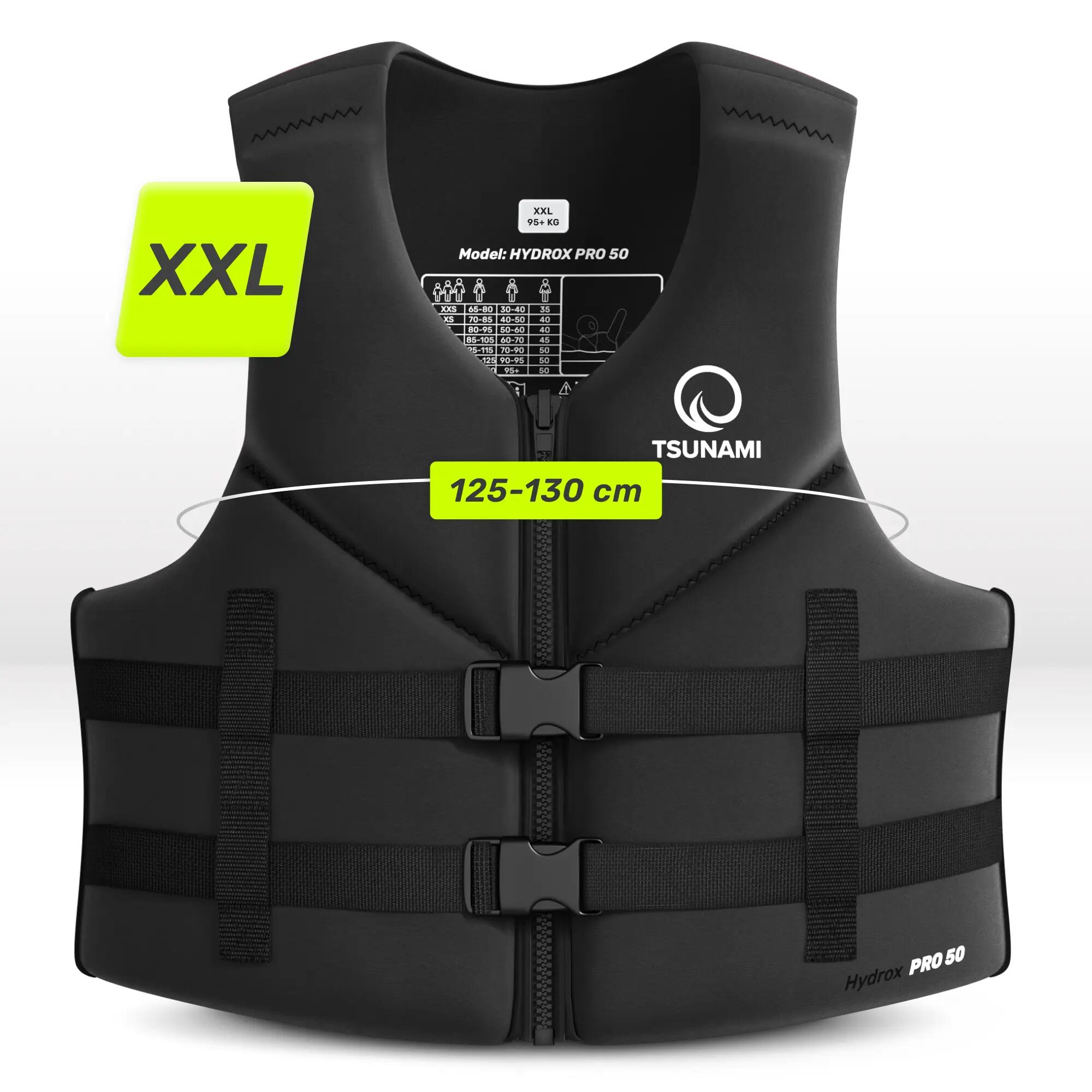 Kamizelka asekuracyjna, kapok do sportów wodnych TSUNAMI Hydrox Pro 50 6/7