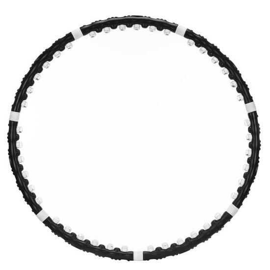 Hula hop fitness, składane 92 cm z wypustkami masującymi, czarne