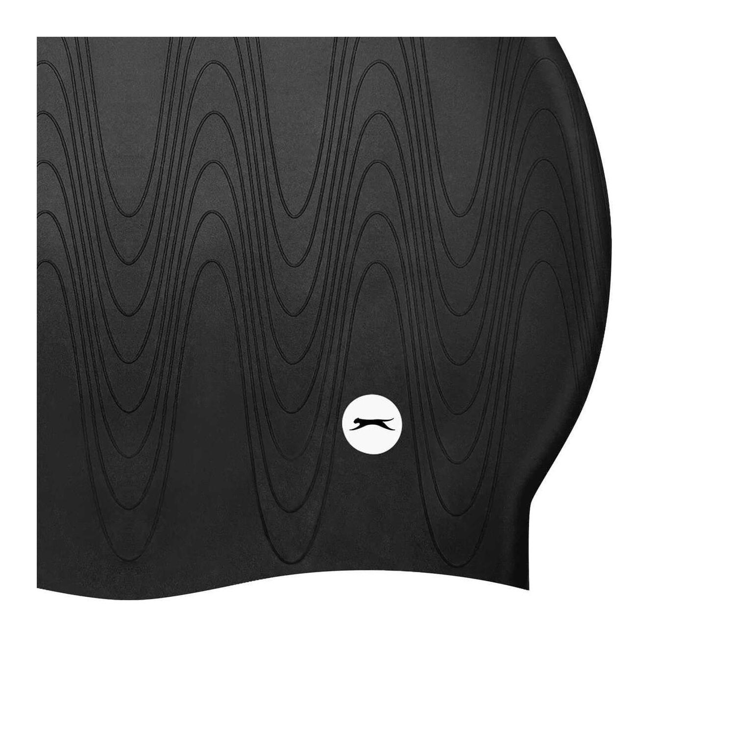 Schwimmkappe für HerrenDamen Unisex, Silikon Damen und Herren Schwarz 4/4