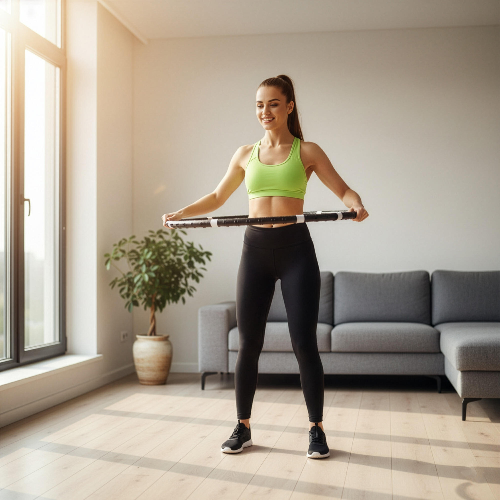 Hula hop fitness, składane 92 cm z wypustkami masującymi, czarne 7/7