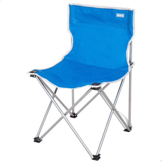 Aktive Sedia da campeggio pieghevole 43x43x71 cm blu con maniglia