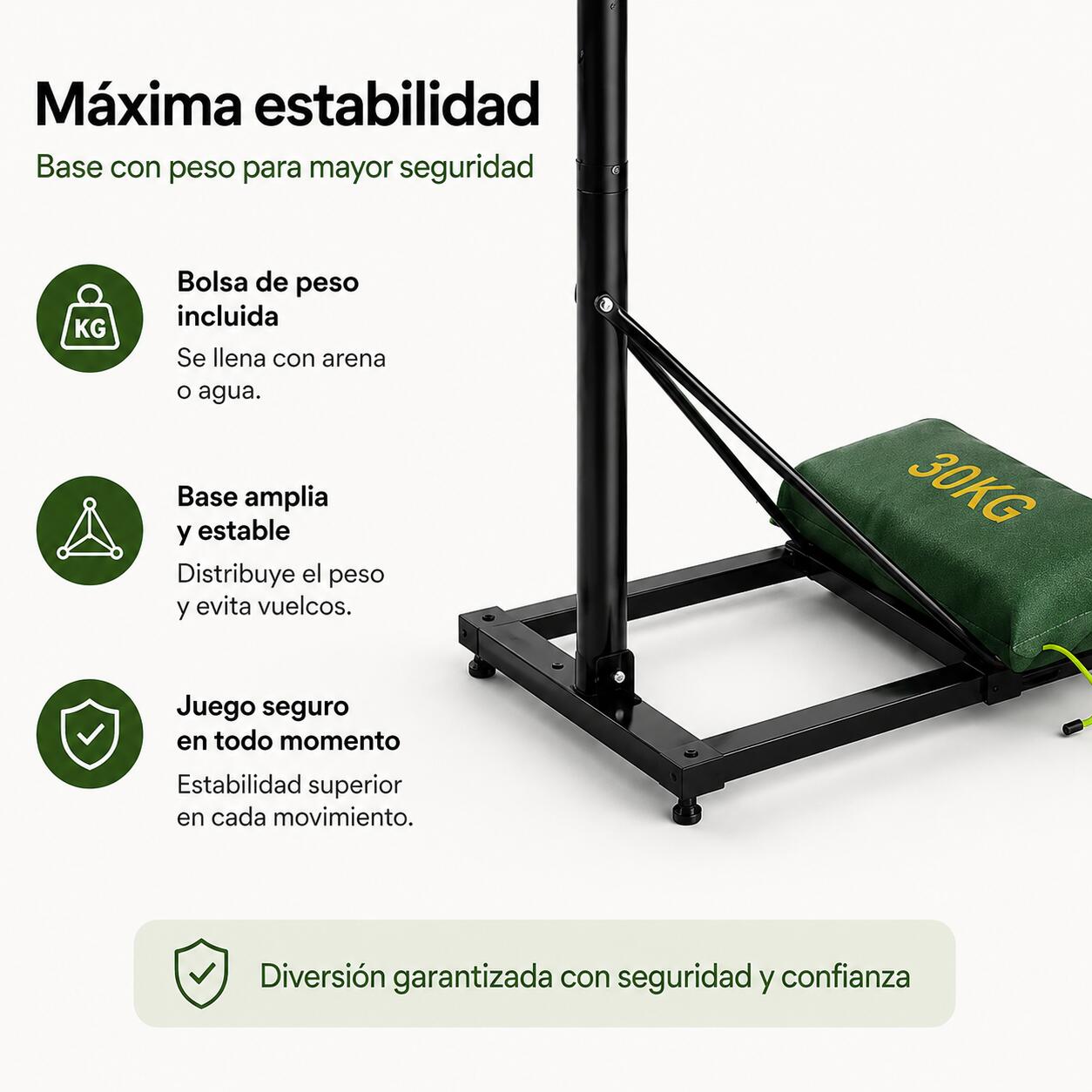 Cesto de basquetebol portátil regulável com rodas e base estável 3/7