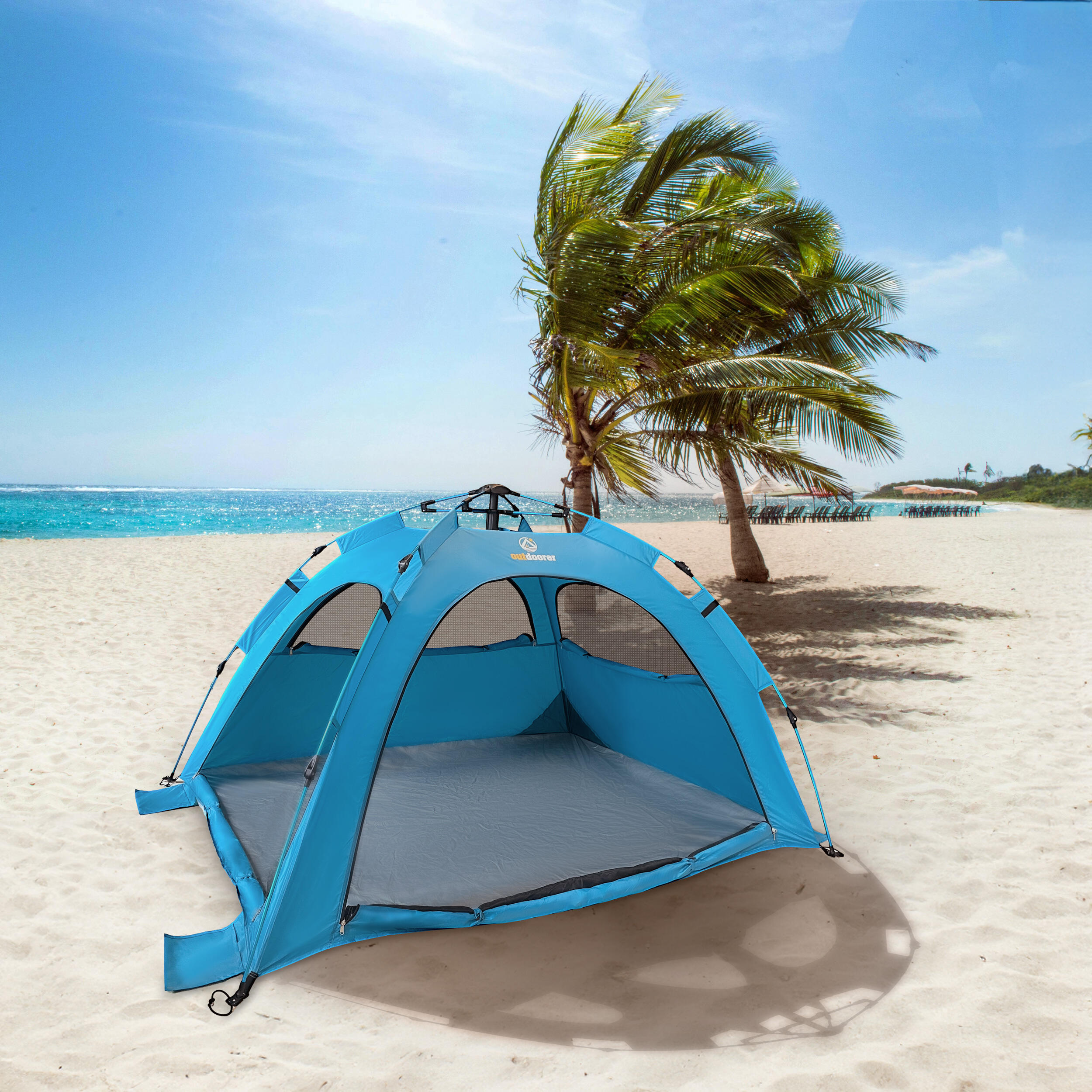 Quick Up Strandmuschel SunSnapper Alu Air - Aluminium Strandzelt,
extra leicht 7/7