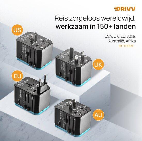Wereldstekker - 4x USB-A en USB-C - Reisstekker - Adapter 5/7