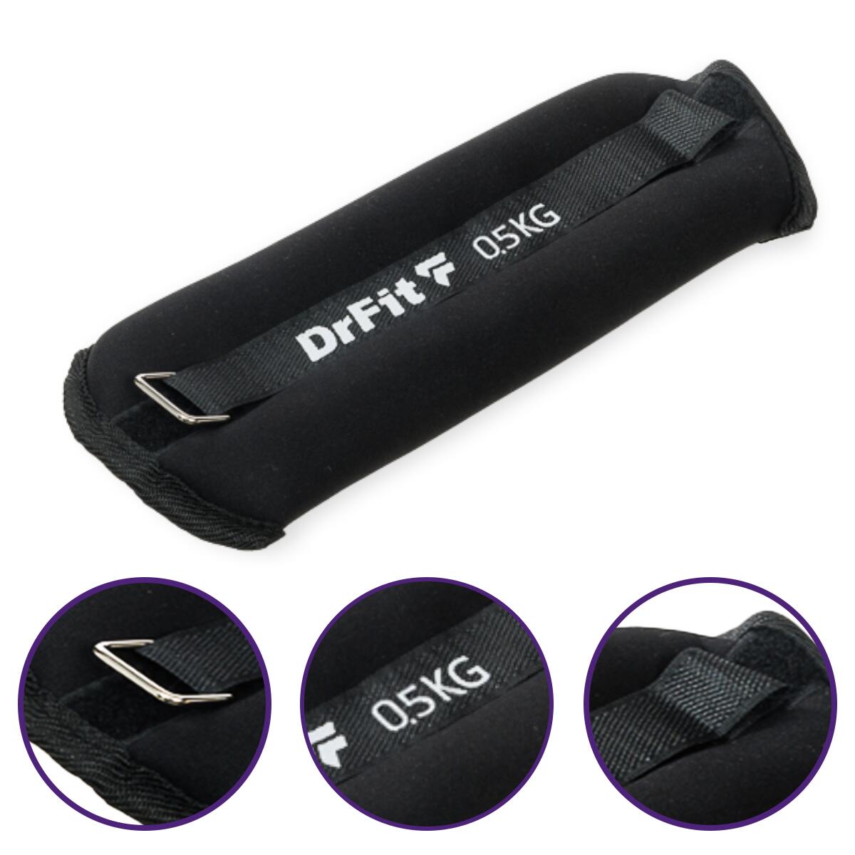 Unisex Fitness Obciążniki na Kostki i Nadgarstki 2 x 0,5 kg DrFit 2/7