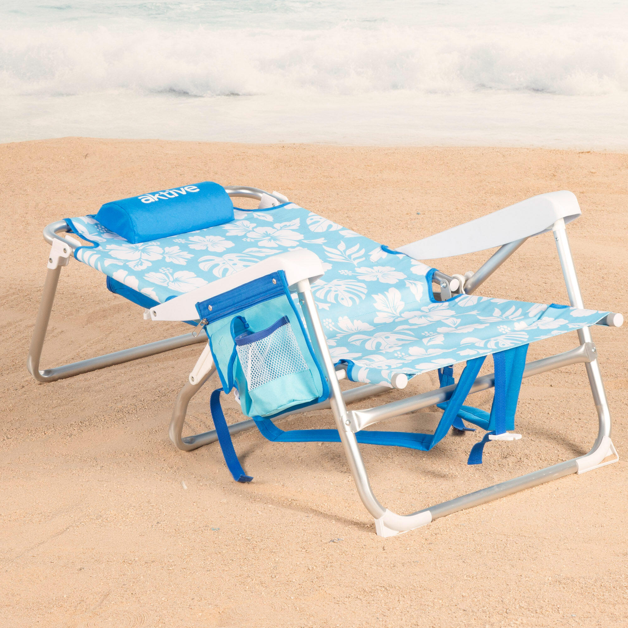 Lot de 2 chaises de plage multipositions moyennes (50x54x80 cm) 5/7