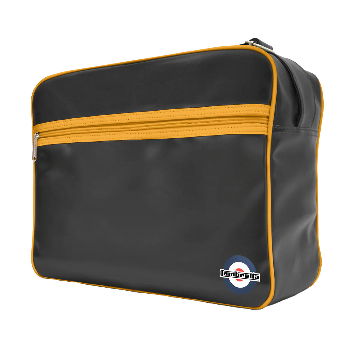 HerrenDamen Unisex Tasche, Retro Damen und Herren Schwarz/Senf Einheitsgröße 2/3