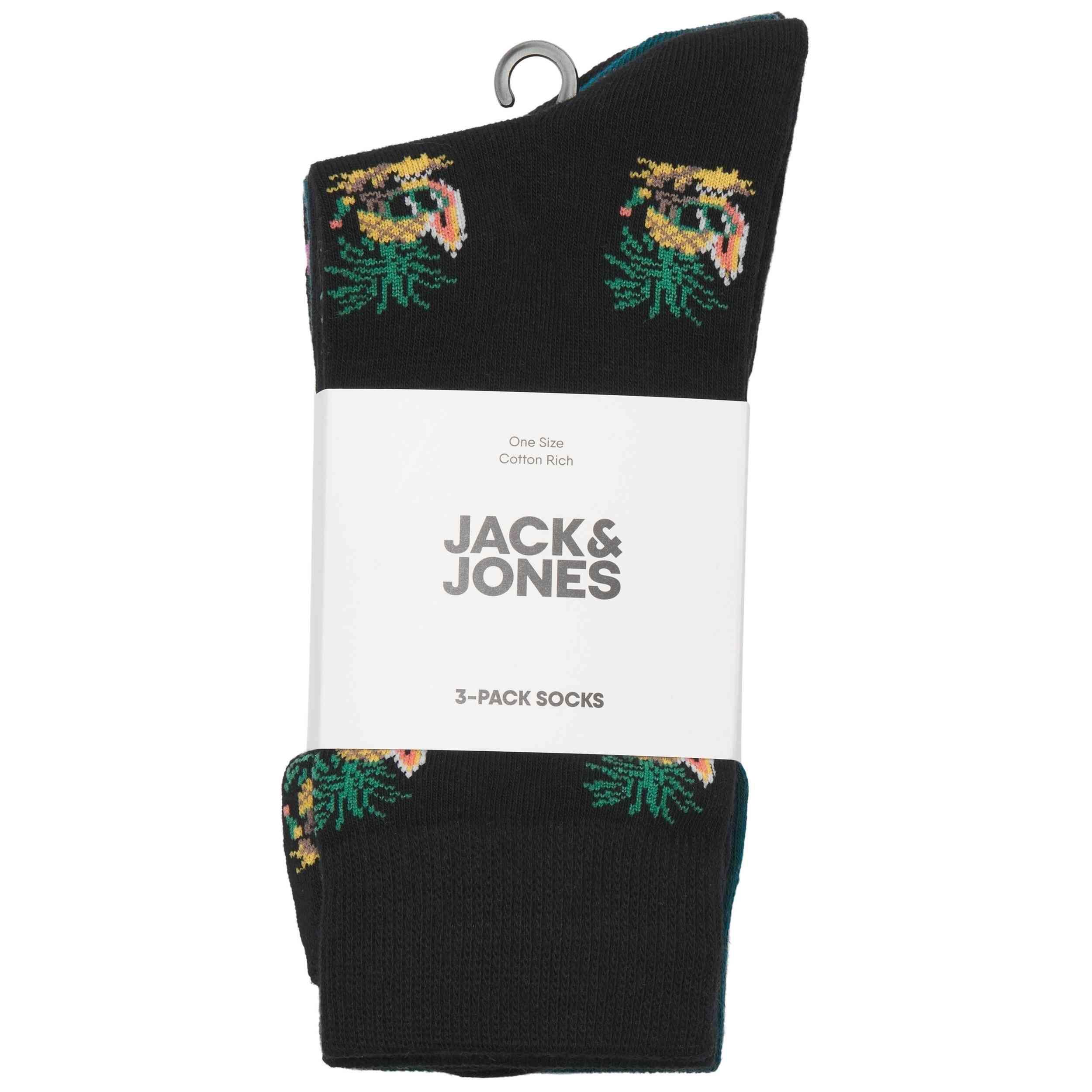 Chaussettes Jack&jones modèle JACPINEAPPLE SKULLS SOCKS 3 PK pour homme 4/5