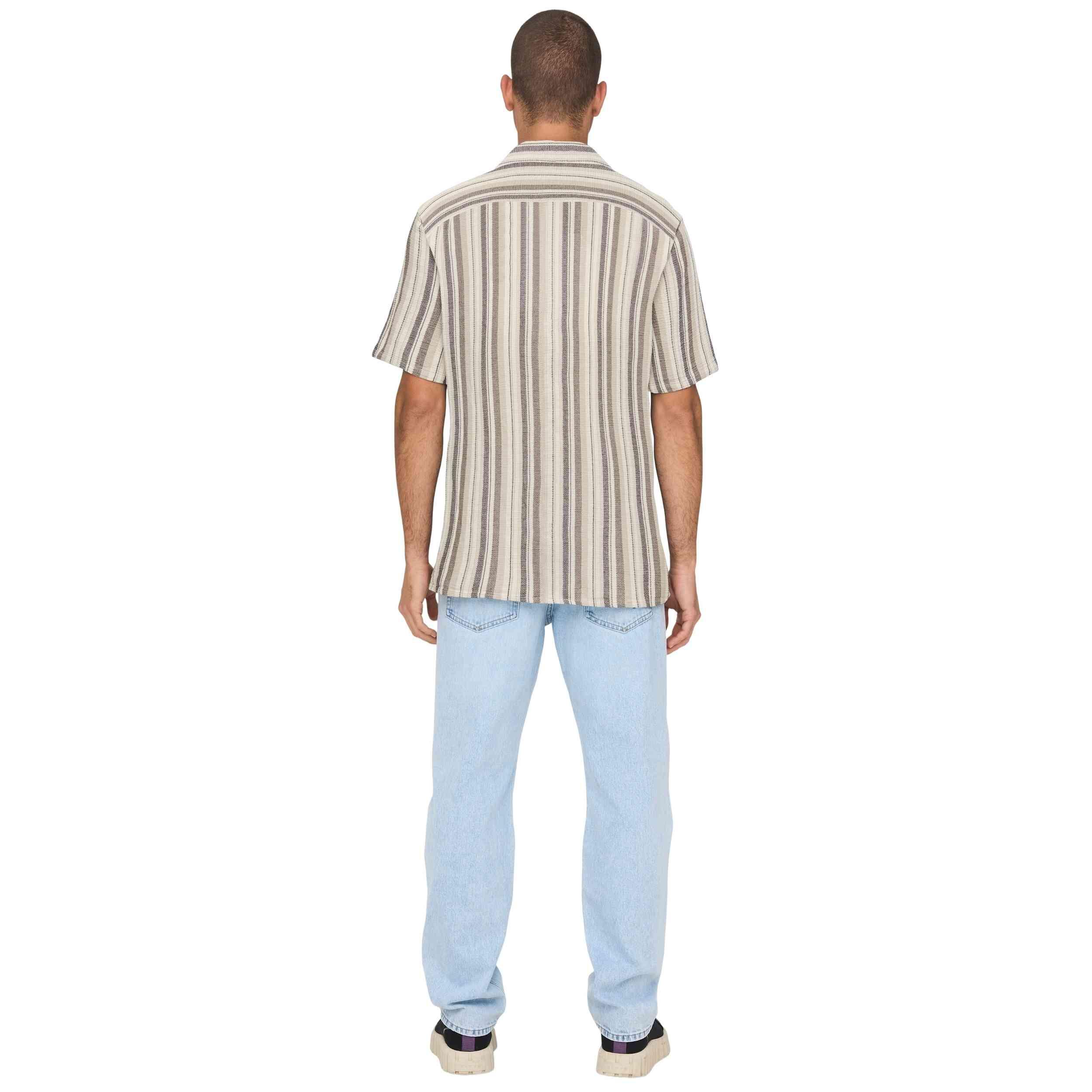 Chemise Only & sons modèle 22025659-COFFEE pour homme 4/4