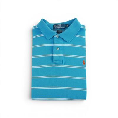 Tweedehands - polo ralph lauren heren korte mouwen polo blauw - goede staat