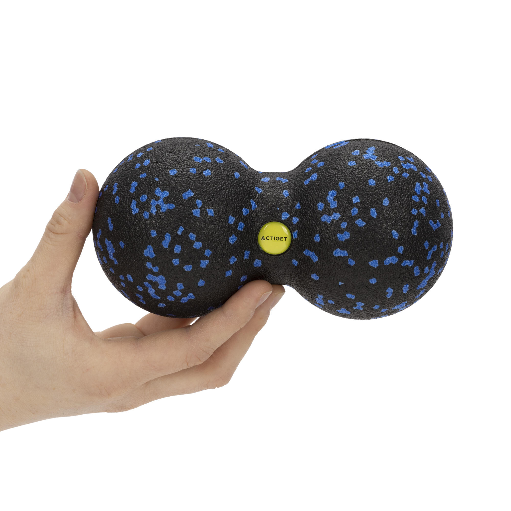Roller, piłka podwójna, piłeczka punktowa zestaw do masażu ciała, masażer czarno 2/7