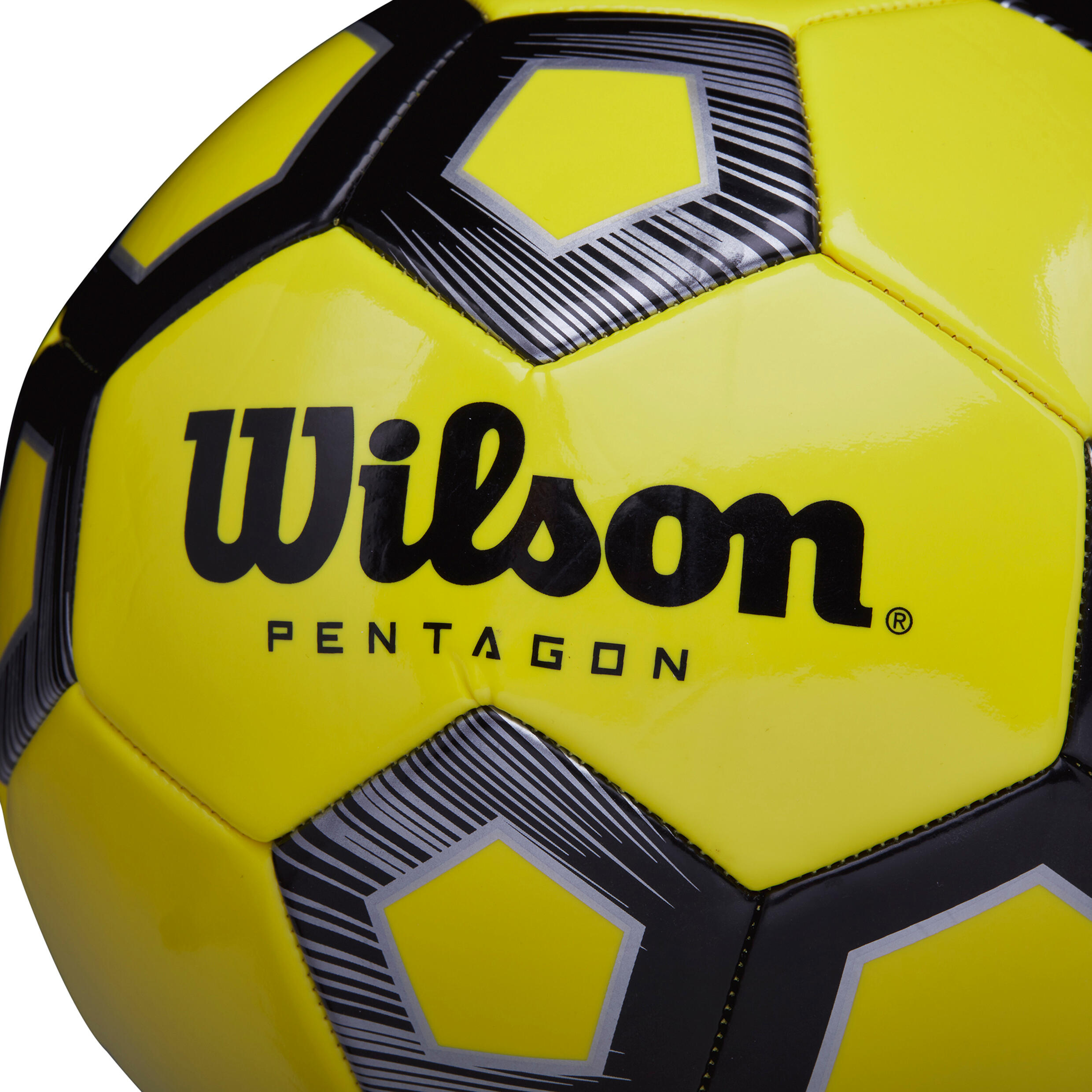 Ballon de football Wilson Pentagon, taille 5, jaune/noir 3/3