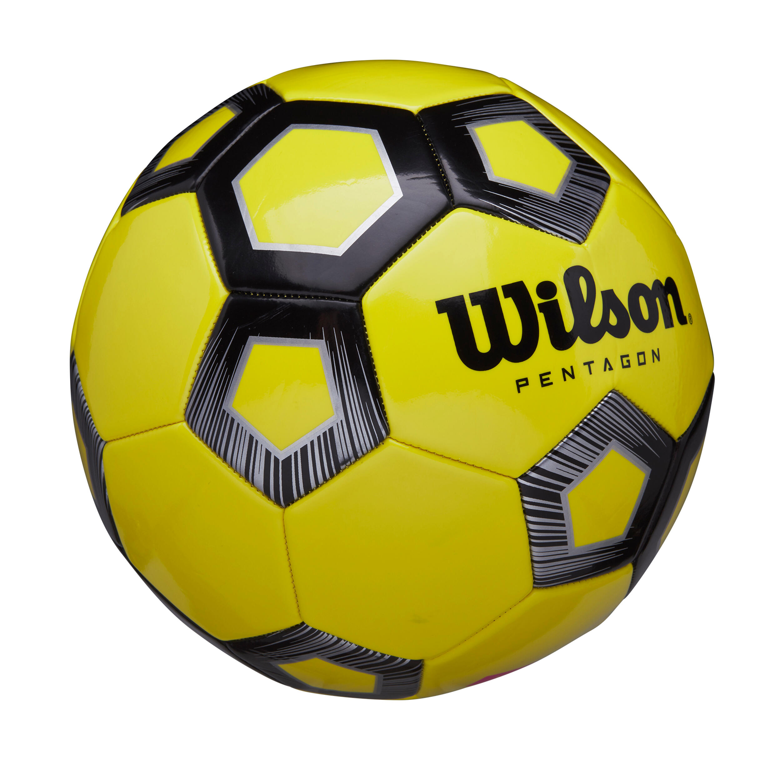Ballon de football Wilson Pentagon, taille 5, jaune/noir 2/3