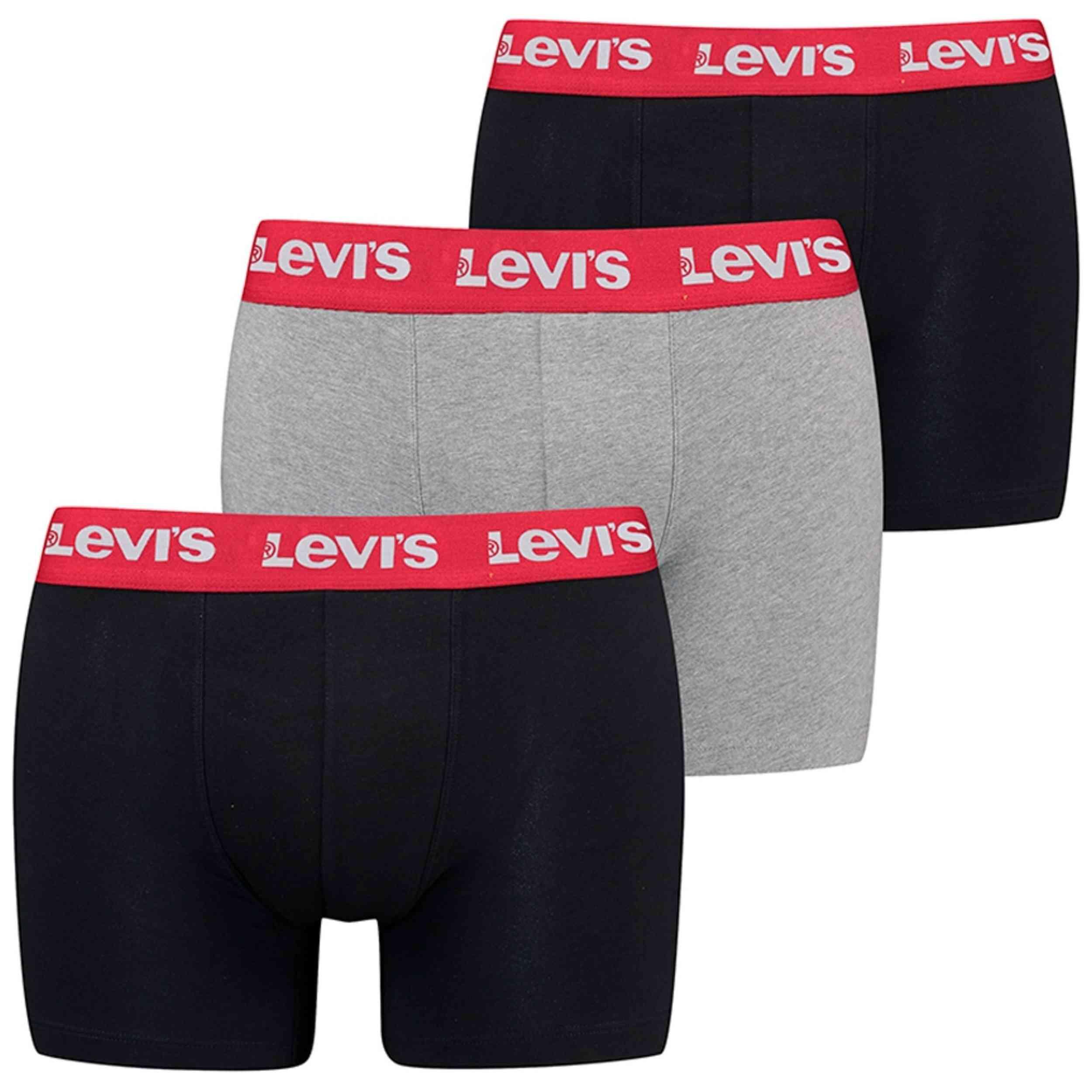 Boxers Levi's modèle LEVIS MEN REPEAT LOGO BOXER BRIEF 3P pour homme 3/5