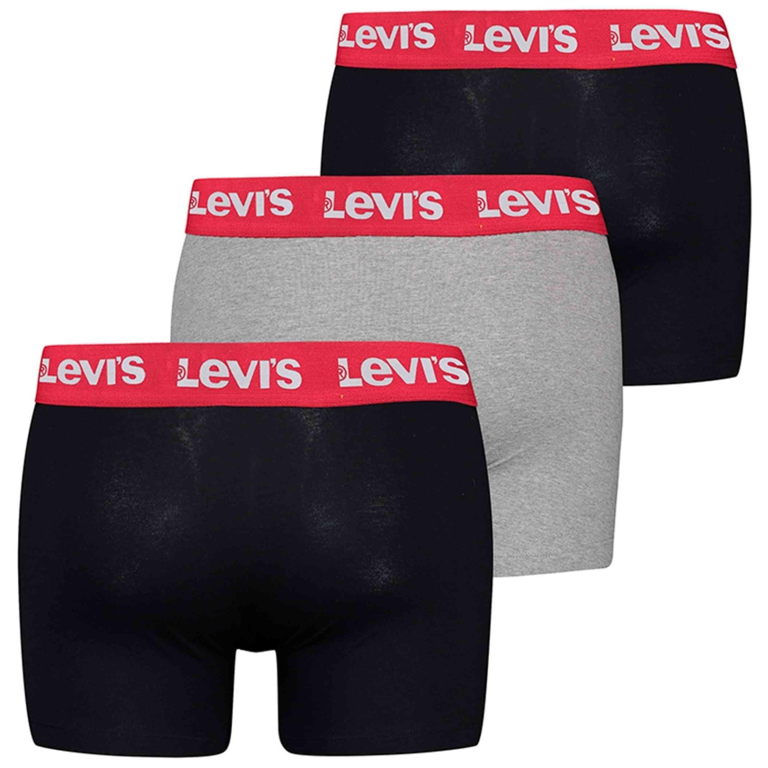 Boxers Levi's modèle LEVIS MEN REPEAT LOGO BOXER BRIEF 3P pour homme 2/5