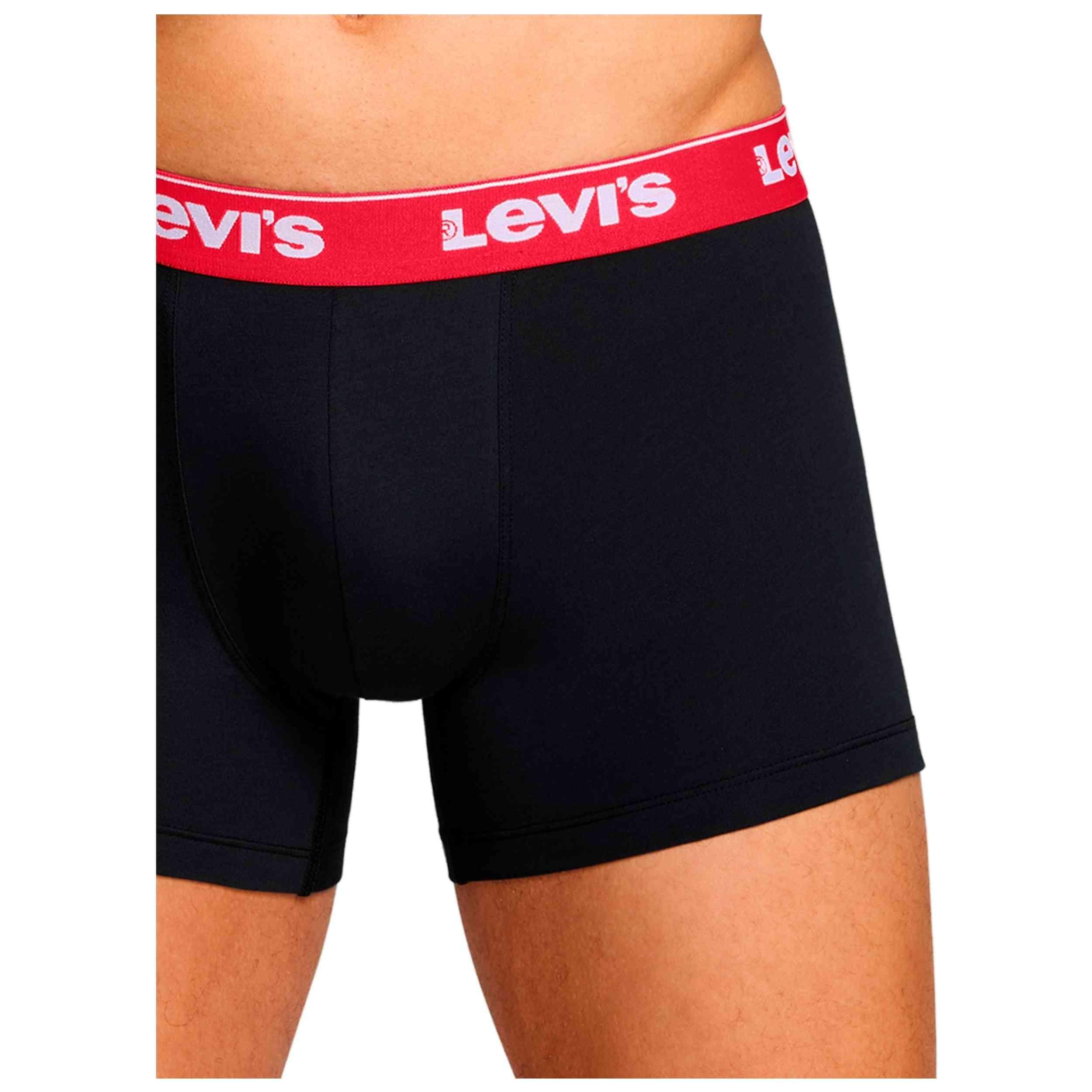 Boxers Levi's modèle LEVIS MEN REPEAT LOGO BOXER BRIEF 3P pour homme 5/5