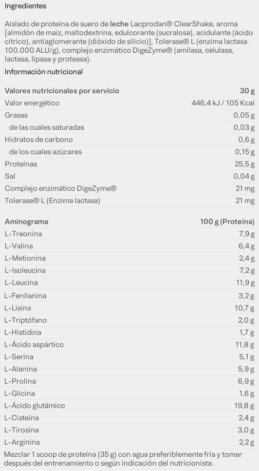 Clear isolate protein - 500g Fraise Kiwi de Beverly Nutrition 2/3