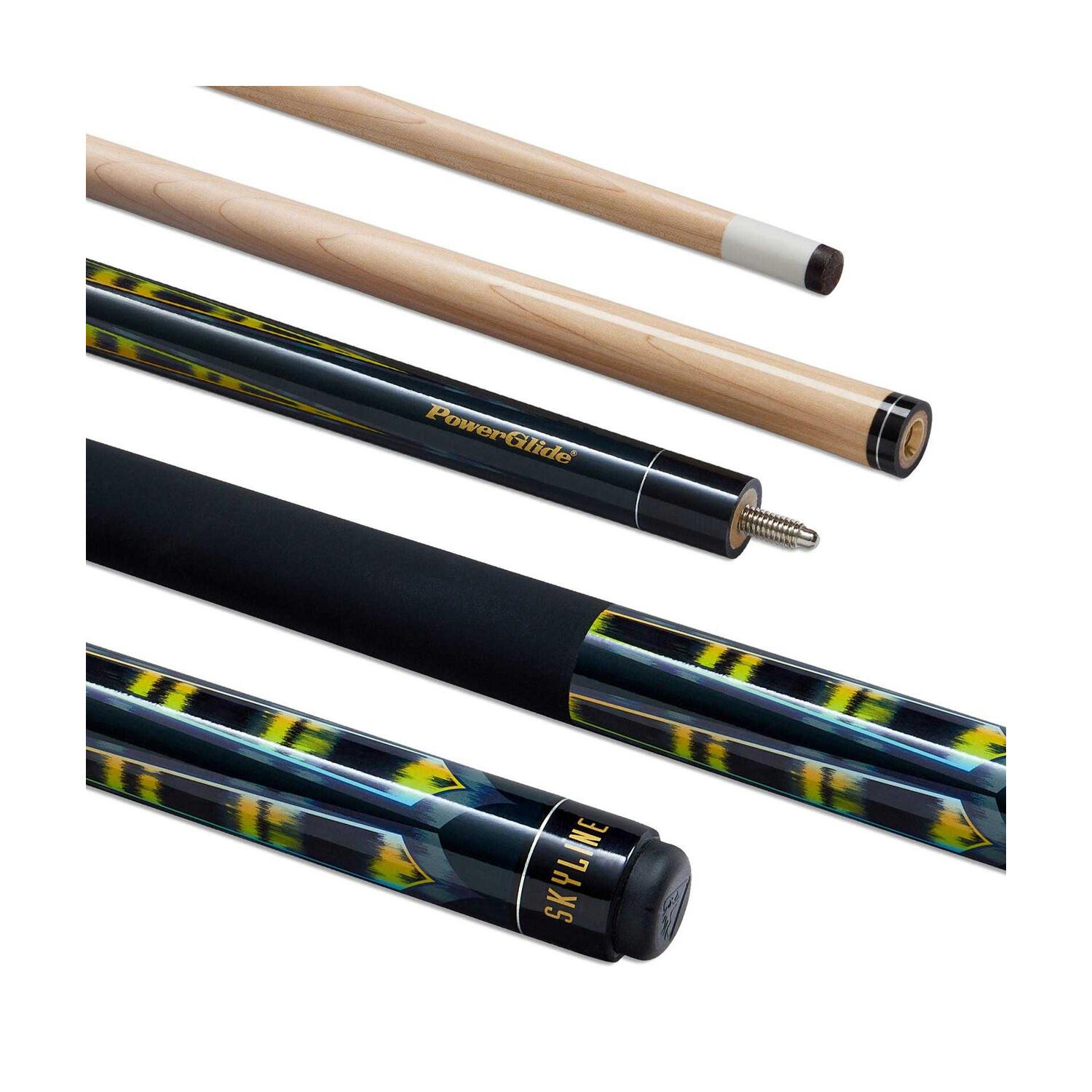 Stecca Da Biliardo 2 Pezzi PowerGlide Skyline Blu Navy Giallo Naturale 2/2